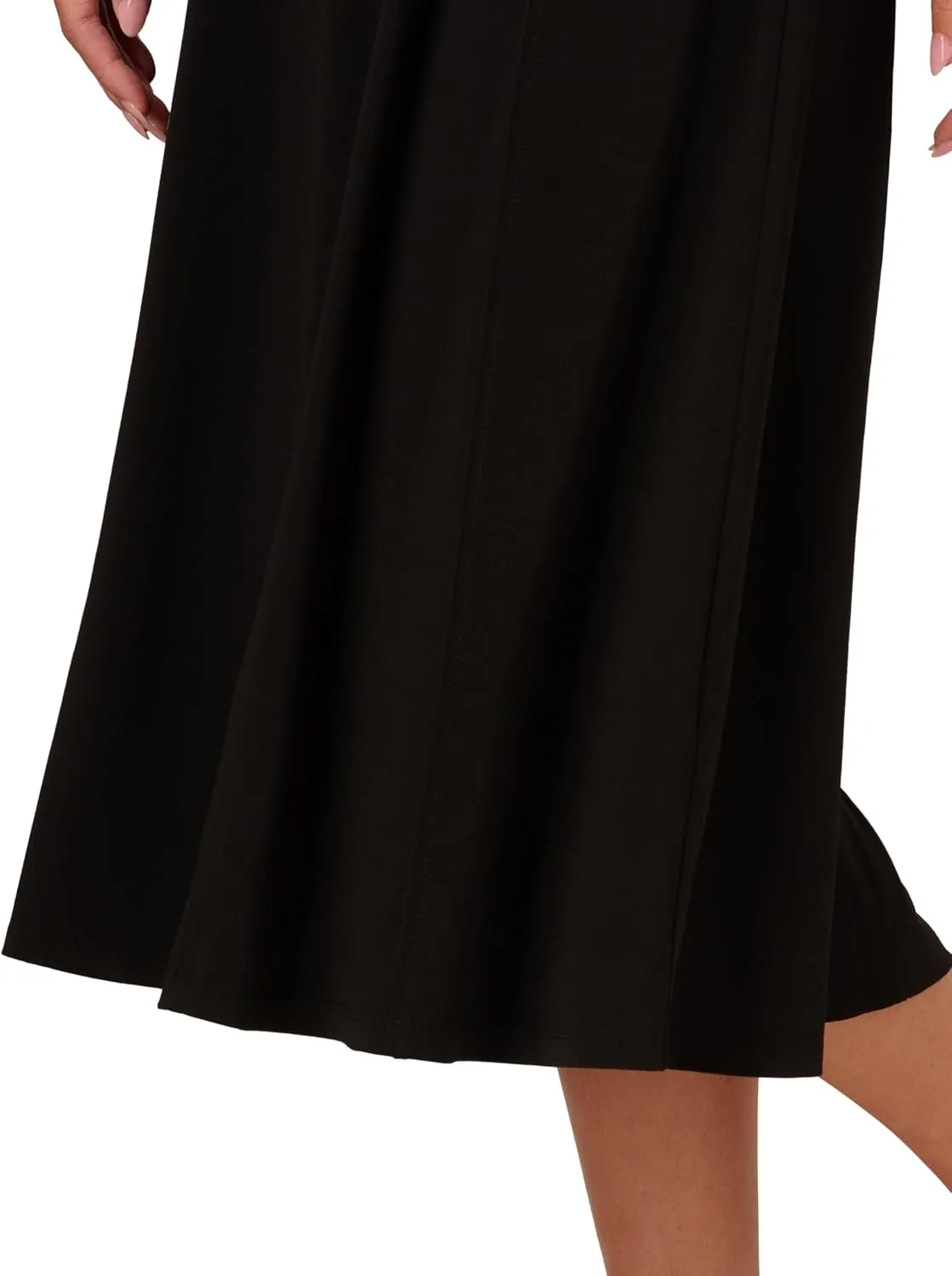 Adrianna Papell Women's A-line Gored Seamed Midi Skirt