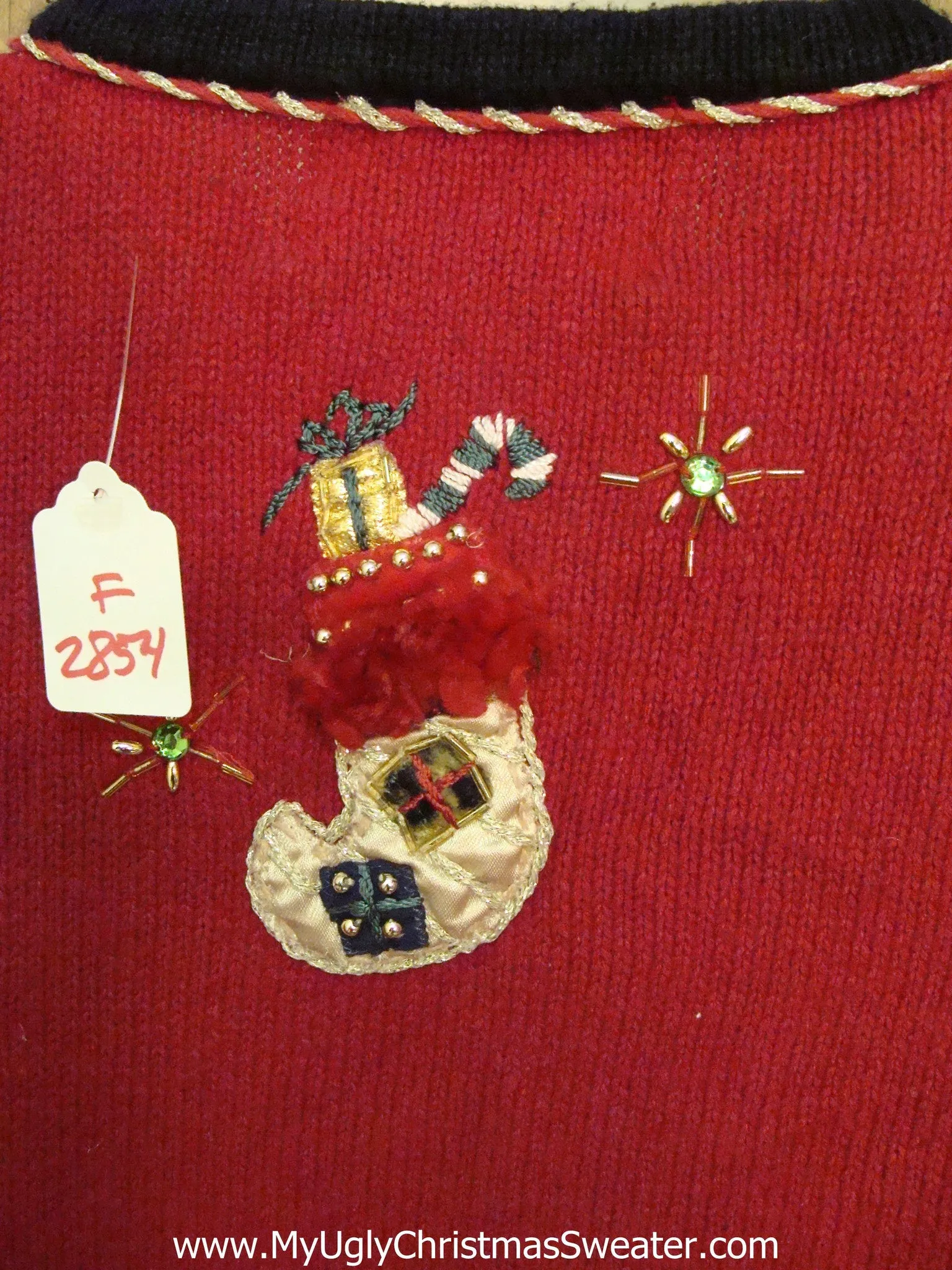 Animal Print Stockings Ugly Festive Xmas Sweater