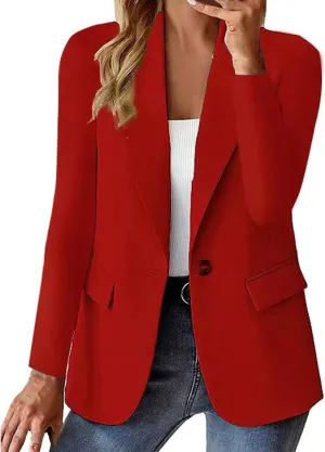 Blazers for Women 2025 Summer Lightweight Business Casual Open Front Long Sleeve Suit Jackets Slim Fit Jackets
