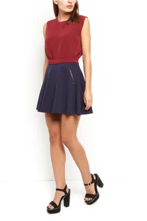 Cutie Block Print A-line Skirt