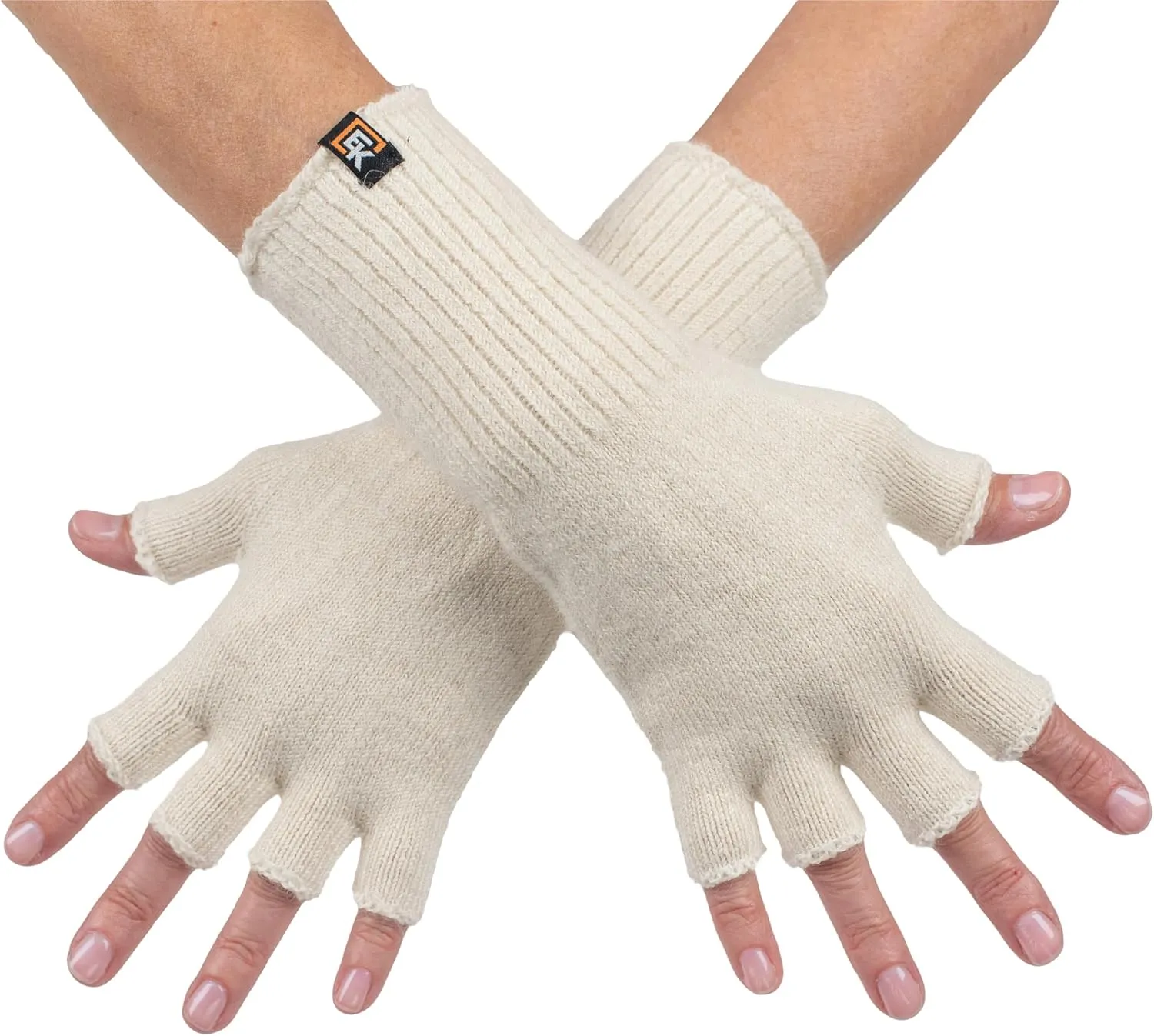 Evolution Knitwear Alpaca Knit Fingerless Gloves for Women - Super Soft Baby Alpaca - Made in the USA - Small
