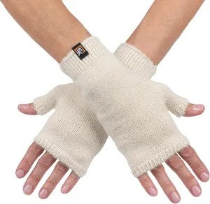Evolution Knitwear Alpaca Knit Fingerless Mittens - Super Soft Baby Alpaca - Made in the USA - Small