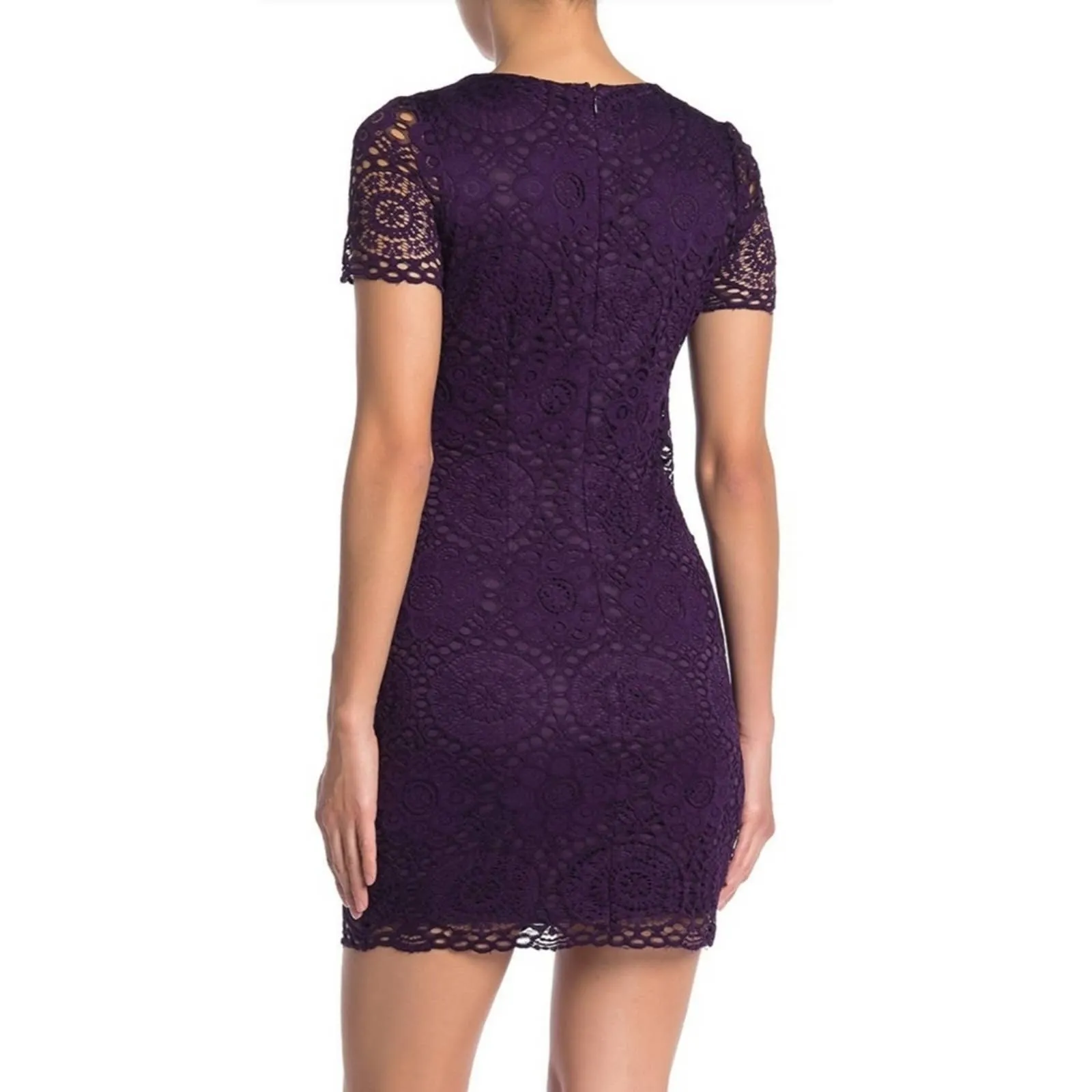 Laundry by Shelli Segal Lace Cap Sleeve Dress