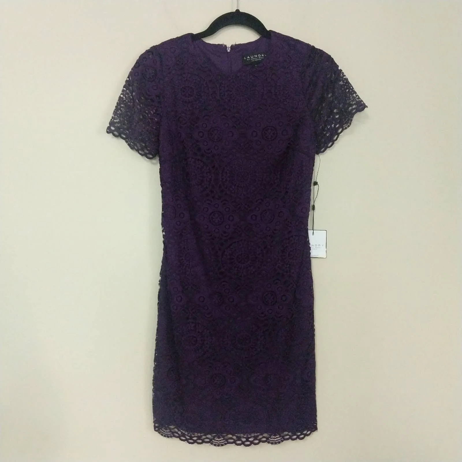 Laundry by Shelli Segal Lace Cap Sleeve Dress