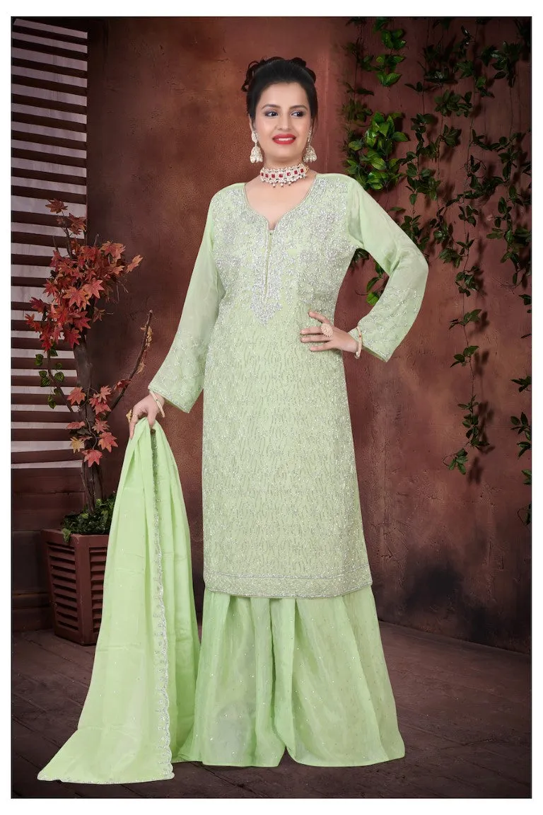 Pistachio Gharara Suit