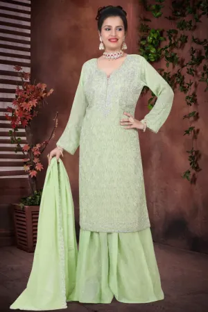 Pistachio Gharara Suit