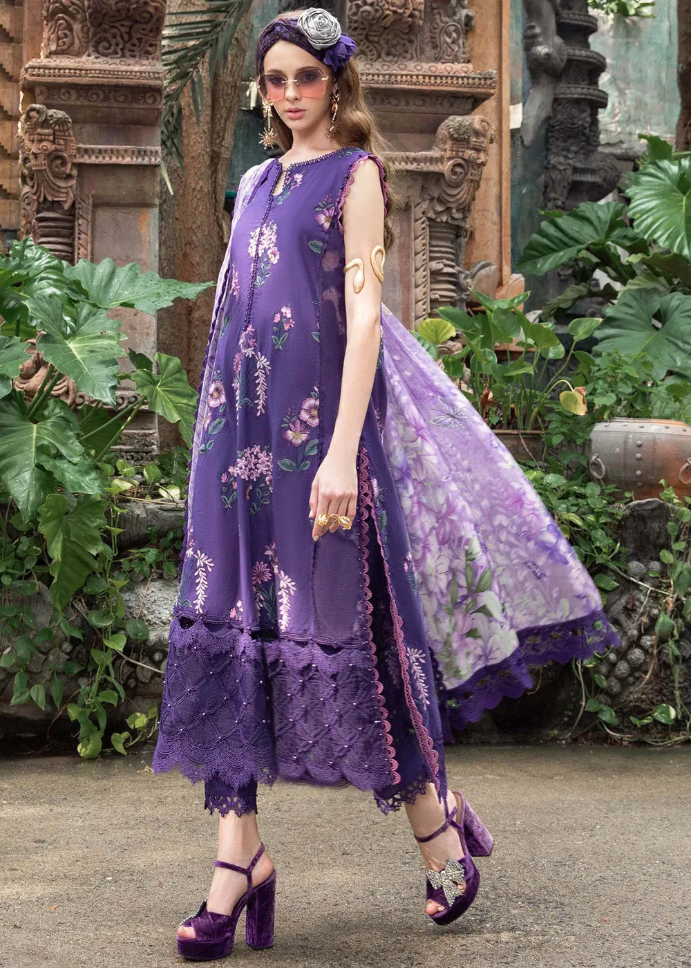 Printed Lawn Suit - Maria B - M.Prints Eid Collection 2023 - MPT-1802-B