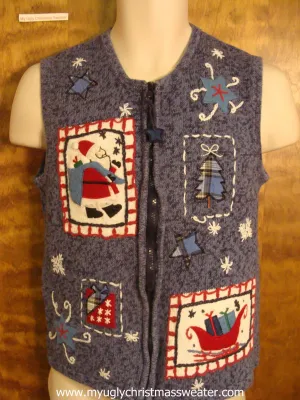 Santa with Presents Ugly Christmas Sweater Vest
