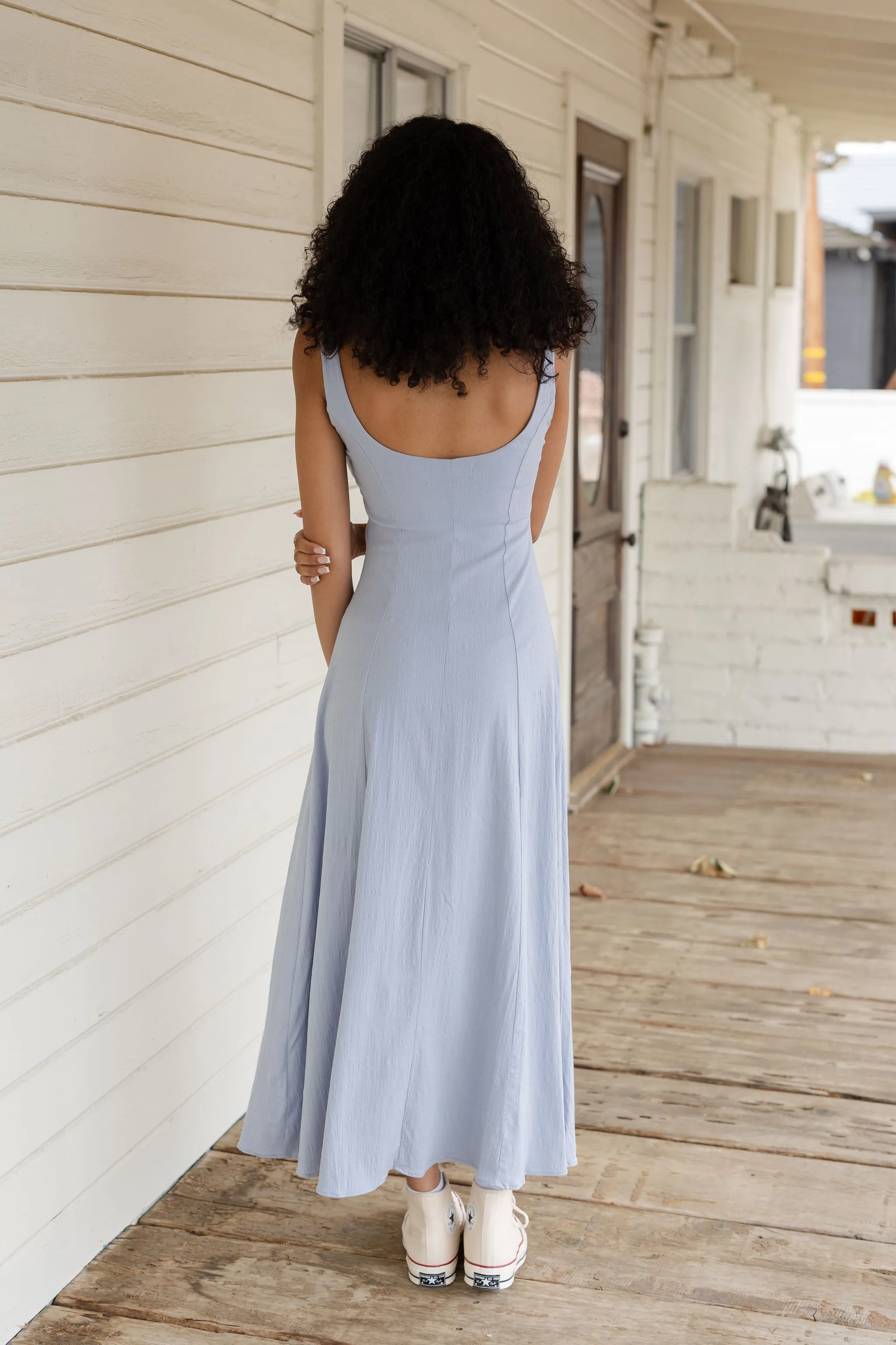 Sleeveless Linen Maxi Dress