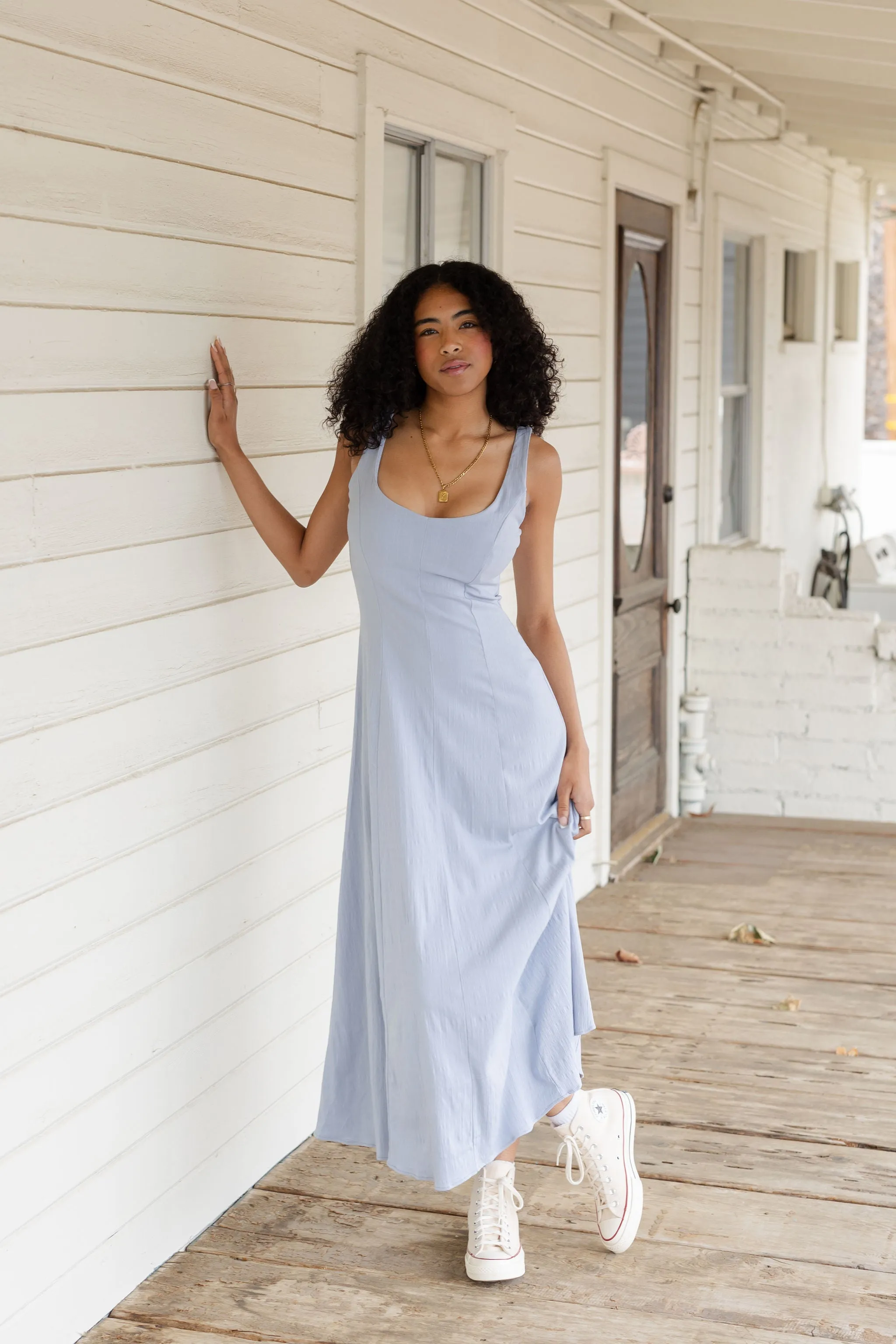 Sleeveless Linen Maxi Dress