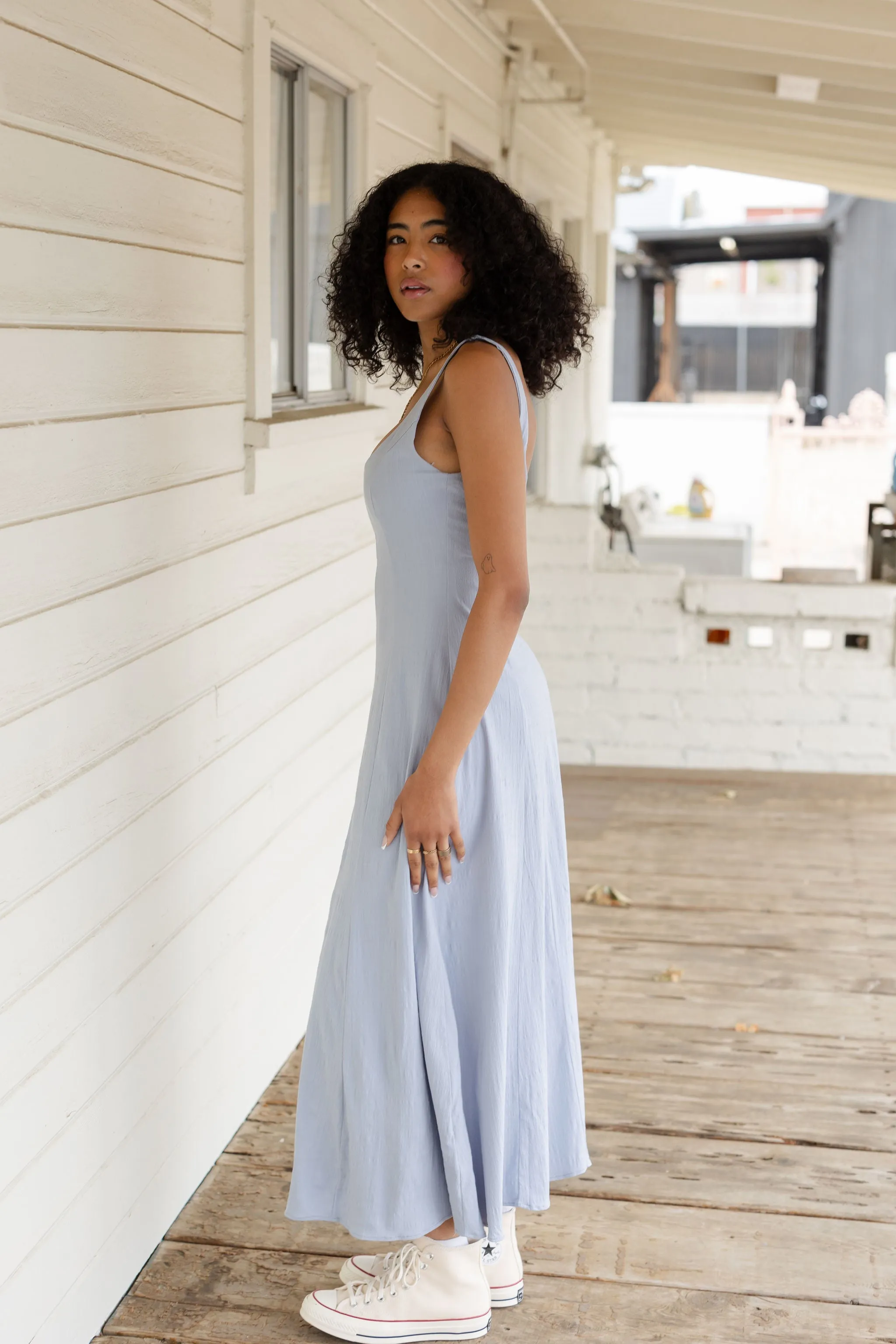 Sleeveless Linen Maxi Dress