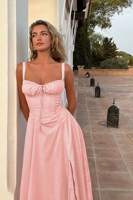 Taylor Bodycon Day Midi Dress - Dusty Pink