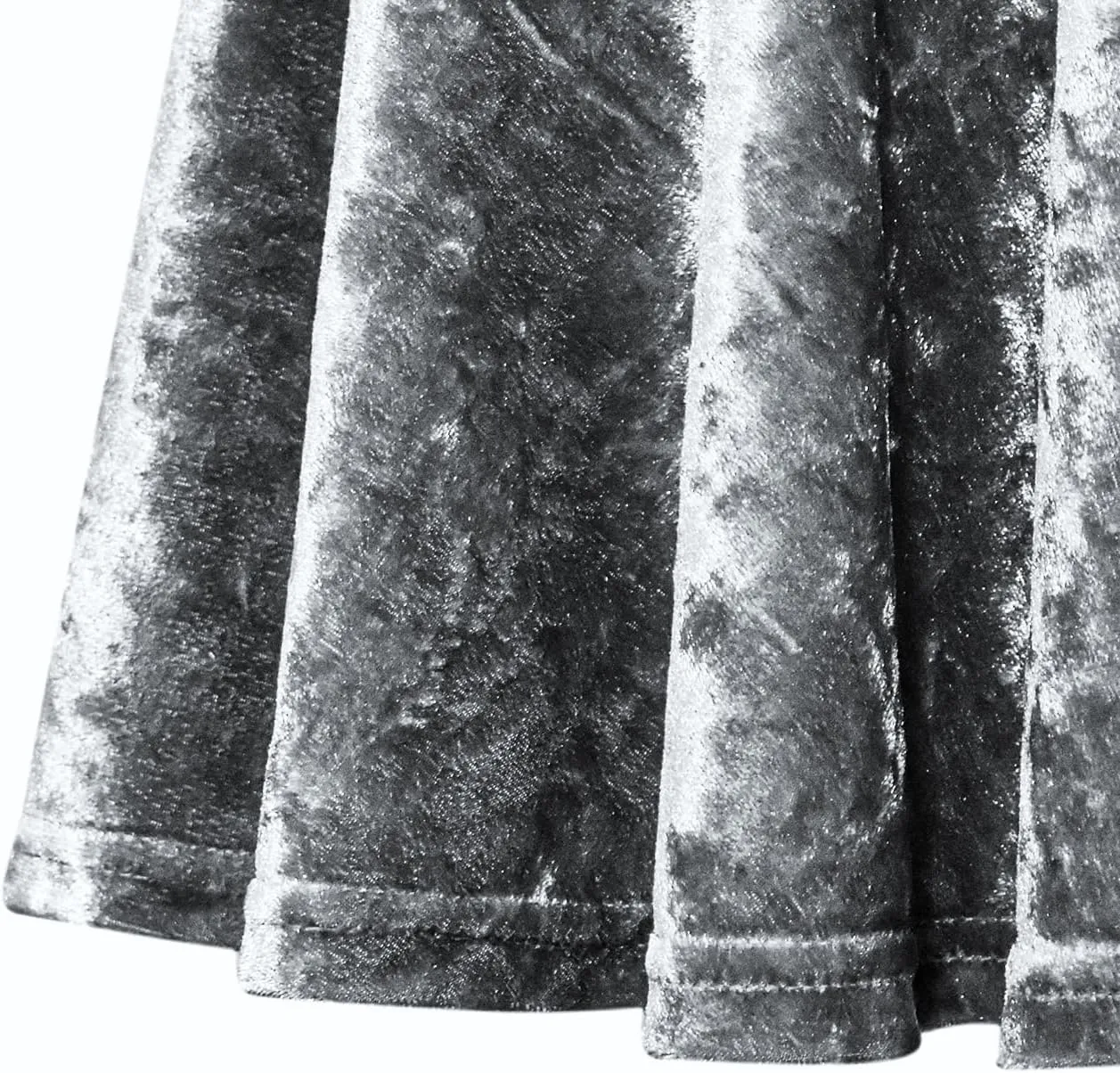Womens Versatile A-line Crushed Velvet Mini Skirt